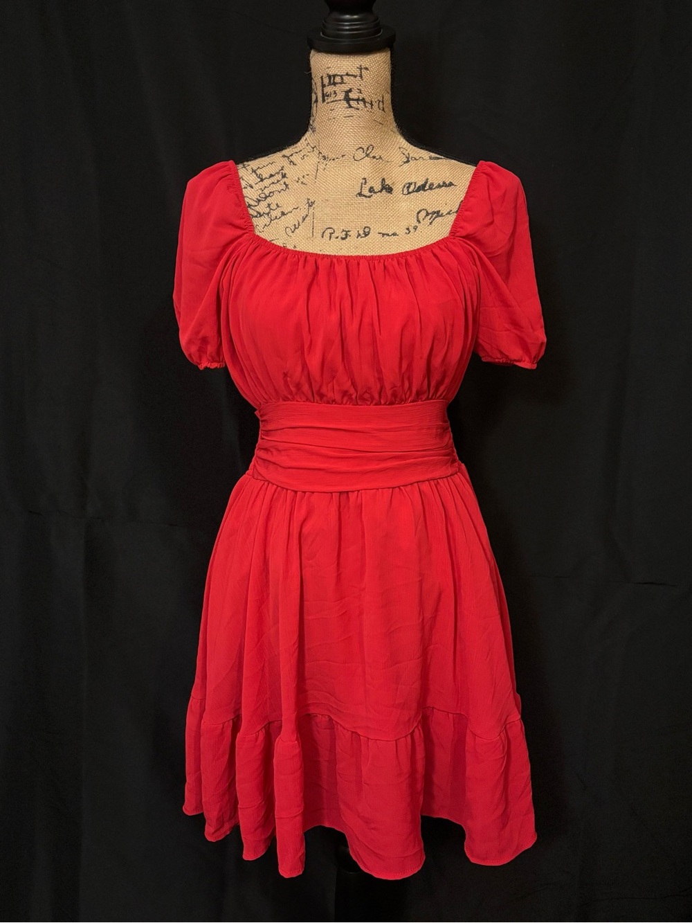 Exlura Red Tie-Back Mini Dress